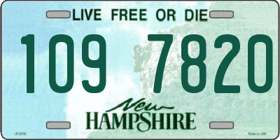 NH license plate 1097820