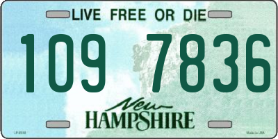 NH license plate 1097836