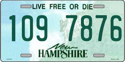 NH license plate 1097876