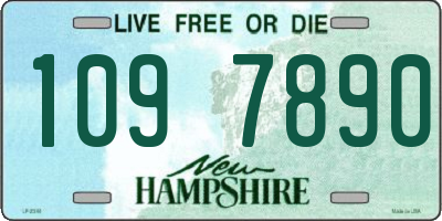 NH license plate 1097890
