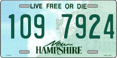 NH license plate 1097924