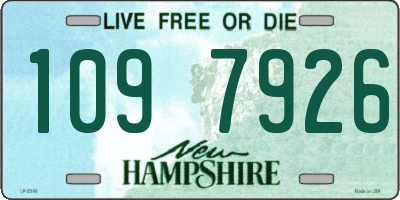 NH license plate 1097926
