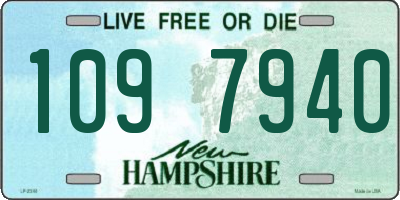 NH license plate 1097940