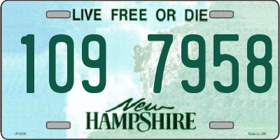 NH license plate 1097958