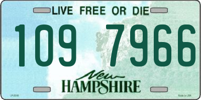 NH license plate 1097966