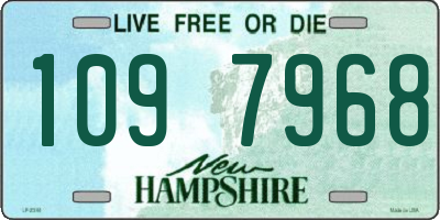 NH license plate 1097968