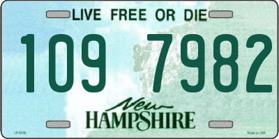 NH license plate 1097982