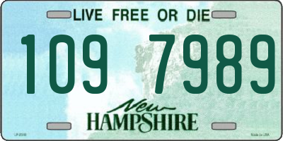 NH license plate 1097989