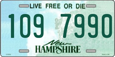 NH license plate 1097990