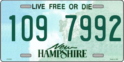 NH license plate 1097992