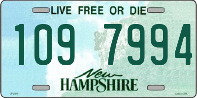 NH license plate 1097994
