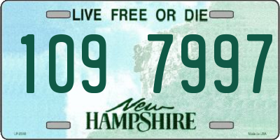NH license plate 1097997