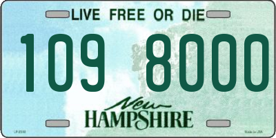 NH license plate 1098000