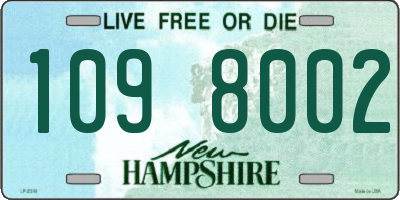 NH license plate 1098002