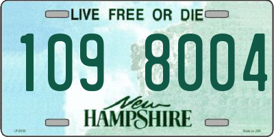 NH license plate 1098004