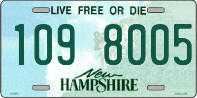 NH license plate 1098005