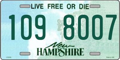 NH license plate 1098007