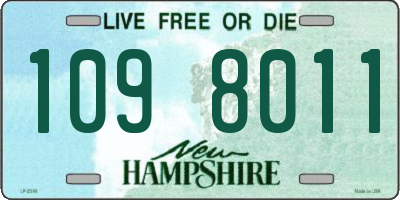 NH license plate 1098011