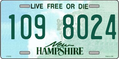 NH license plate 1098024
