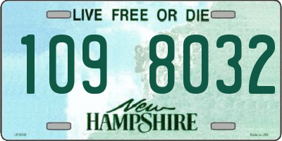 NH license plate 1098032