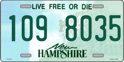 NH license plate 1098035