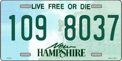 NH license plate 1098037