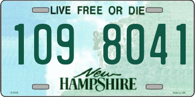 NH license plate 1098041