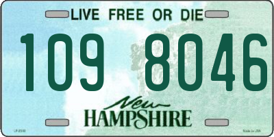 NH license plate 1098046