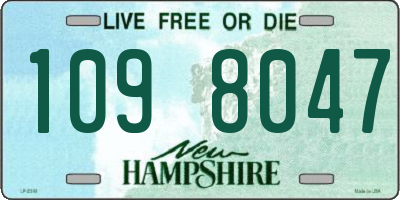 NH license plate 1098047