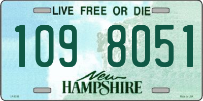 NH license plate 1098051