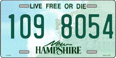 NH license plate 1098054