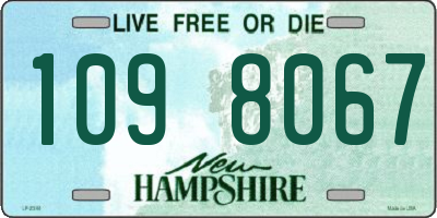 NH license plate 1098067