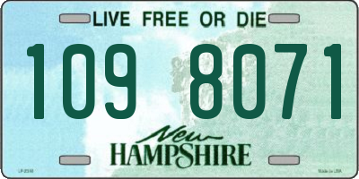 NH license plate 1098071