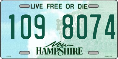 NH license plate 1098074