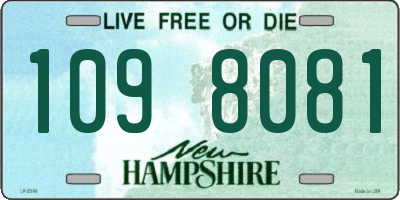 NH license plate 1098081
