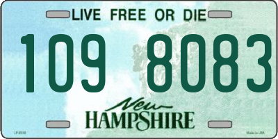 NH license plate 1098083