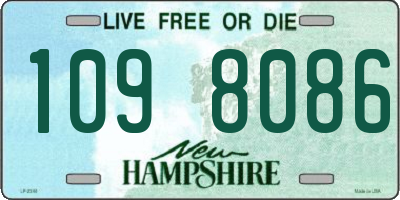 NH license plate 1098086