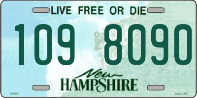 NH license plate 1098090