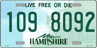 NH license plate 1098092