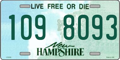 NH license plate 1098093