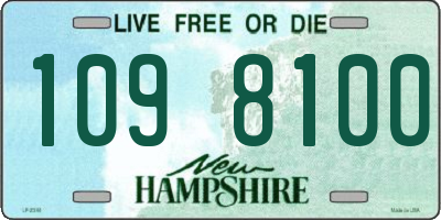NH license plate 1098100