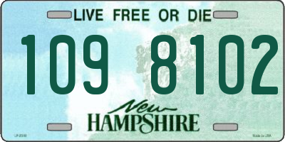 NH license plate 1098102