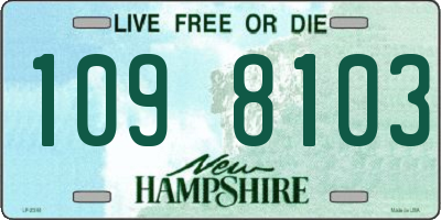 NH license plate 1098103