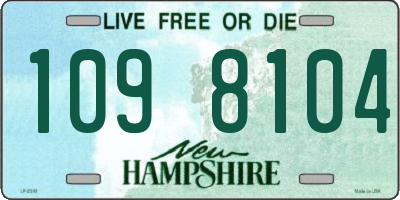 NH license plate 1098104