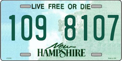 NH license plate 1098107