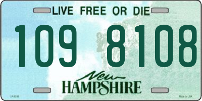 NH license plate 1098108