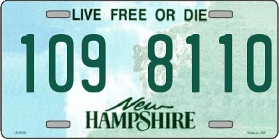 NH license plate 1098110