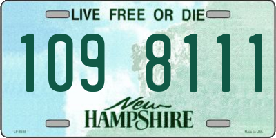 NH license plate 1098111