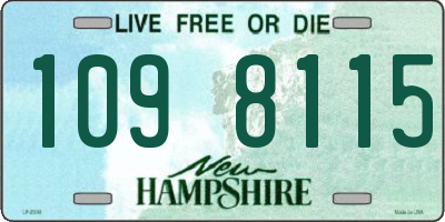 NH license plate 1098115