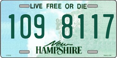 NH license plate 1098117